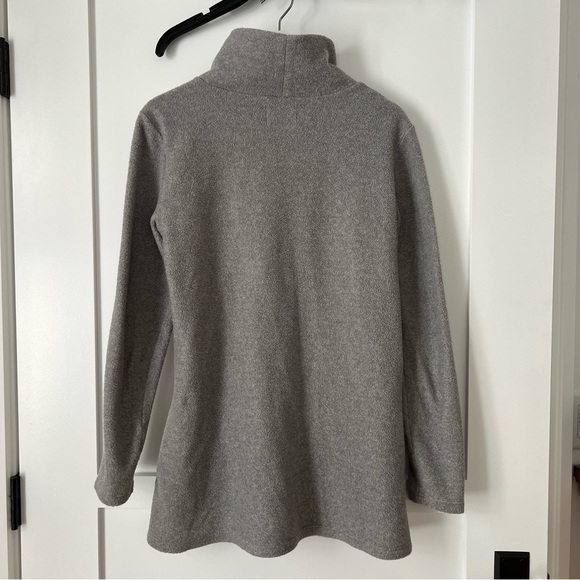 Dudley Stephens Cobble Hill Terry Fleece Turtleneck Pullover  Gray Grey Small - Picture 3 of 10